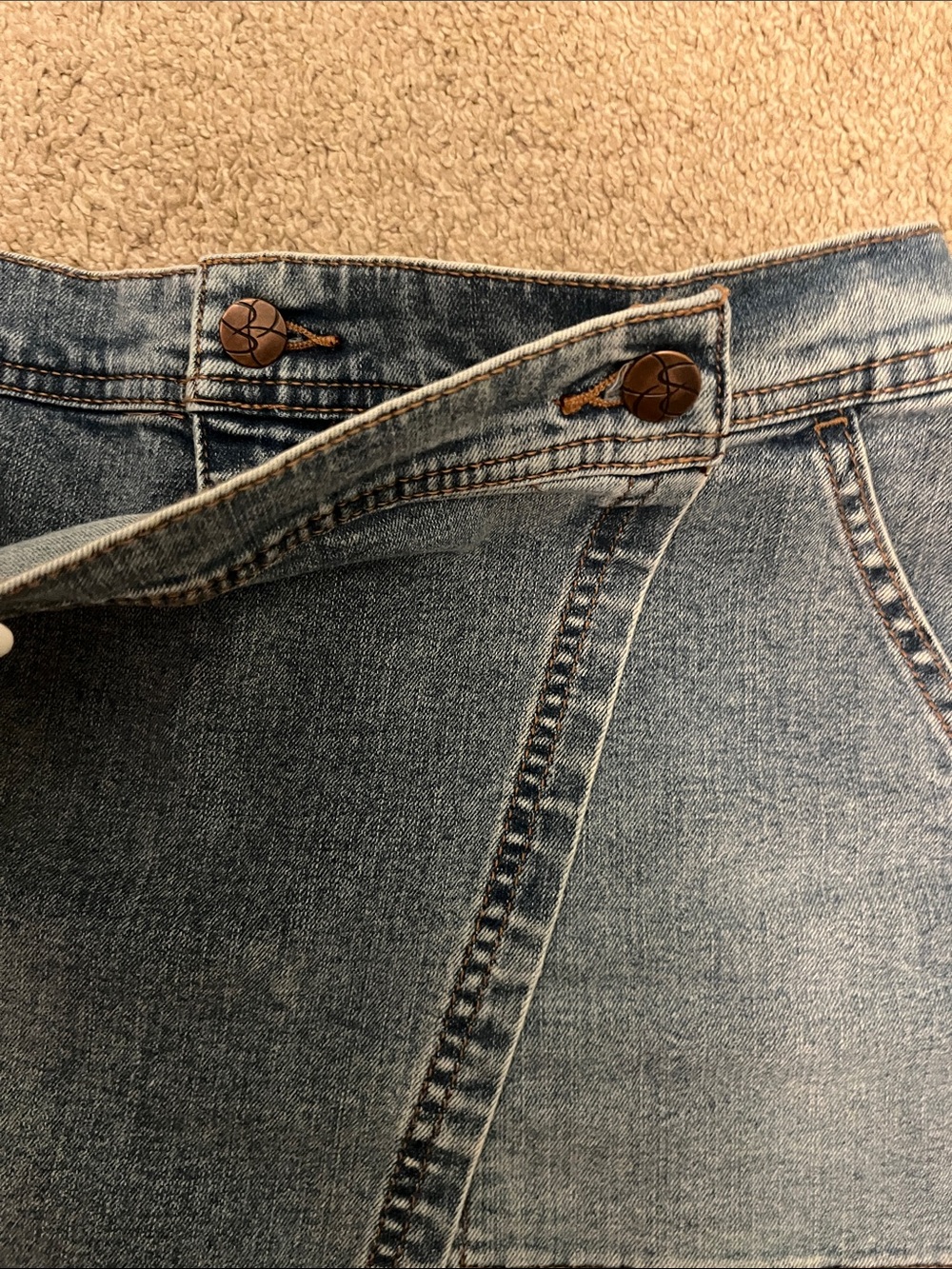 Jessica Simpson Light Blue Denim Skort Shorts - Picture 4 of 7